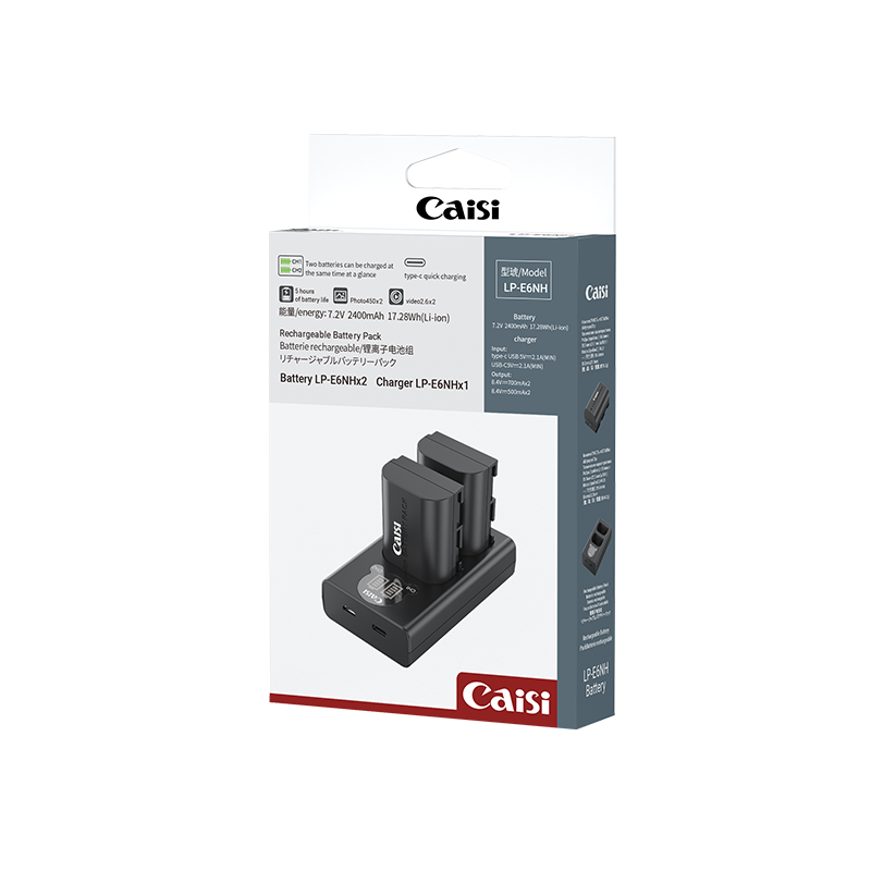 Caisi LP-E6NH Battery & Dual Charger Caisi LP-E6NH Battery & Dual Charger
