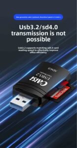 Caisi USB 3.2 SD4.0 High-Speed Card Reader 2 High-Speed Card Reader