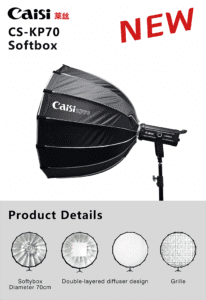 Caisi CS-KP70 Softbox – 70cm Deep Parabolic with Grid and Dual Diffusion 1 70cm softbox
