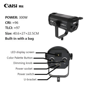 Caisi CS-L300pro Video Light – 300W Professional LED Studio Light 3 bi-color video light