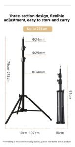 Caisi 2.8m (280T) Heavy-Duty Photography Light Stand 3 Photography Light Stand
