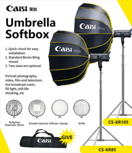 Caisi 85cm Beauty Dish Umbrella Softbox – Quick-Fold (CS-KR85) 1 10973942 1