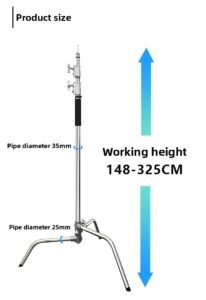 Caisi CS-S40CPRO Heavy-Duty C-Stand Light Stand 1 Heavy-Duty C-Stand