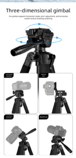 Mobile & Camera Tripod with Mobile Holder