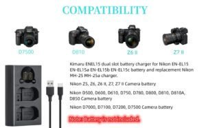 Caisi EN-EL15c Dual Battery Charger USB Type-C for Nikon Cameras – Fast, Reliable & Travel-Friendly 1 EN-EL15c Dual Battery Charger