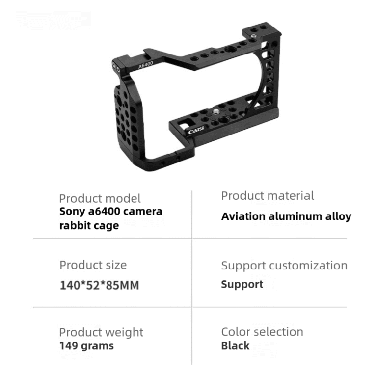 Caisi Shop 107 Camera Cage Kit for Sony A6400/ A6100/ A6300/ A6000