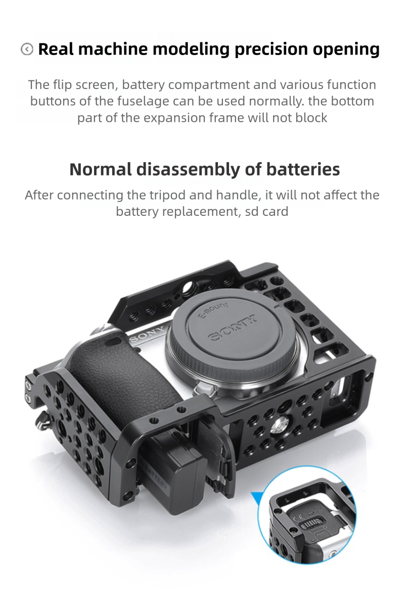 10922461 Camera Cage Kit for Sony A6400/ A6100/ A6300/ A6000