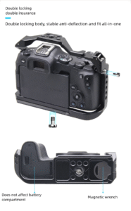 Caisi Camera Cage For Canon R8 (With Top Handle) 1 Camera Cage For Canon R8
