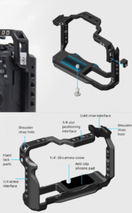 Caisi R50 Camera Cage For Canon EOS R50 with Top Handle 2 Camera Cage for EOS R50