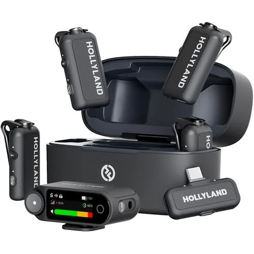 Hollyland-LARK-MAX-2-Combo-4-Person-Wireless-Microphone-System-for-Cameras-and-Mobile-Devices-Space-Gray-2.4-GHz-01 (1) Hollyland LARK MAX 2 Combo 4 Person Wireless Microphone System for Cameras and Mobile Devices Space Gray 2.4 GHz 01 1